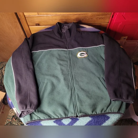 Green Bay Packers Reversible Jacket Mens XL G-III Windbreaker / Fleece NFL - Picture 6 of 10